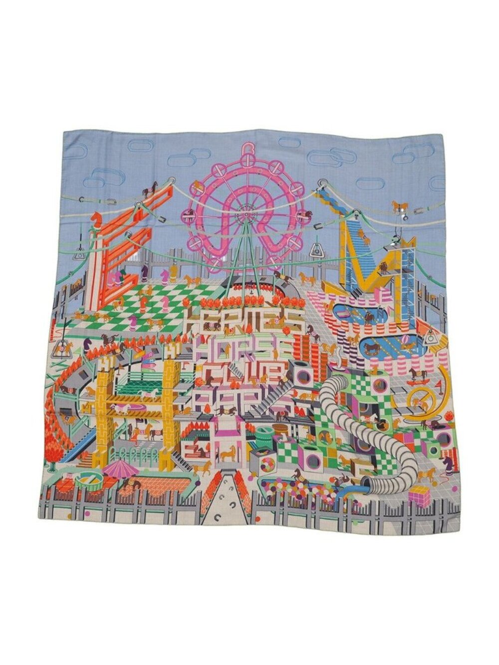 Hermes Scarf Carre 140 Geant Horse Club
